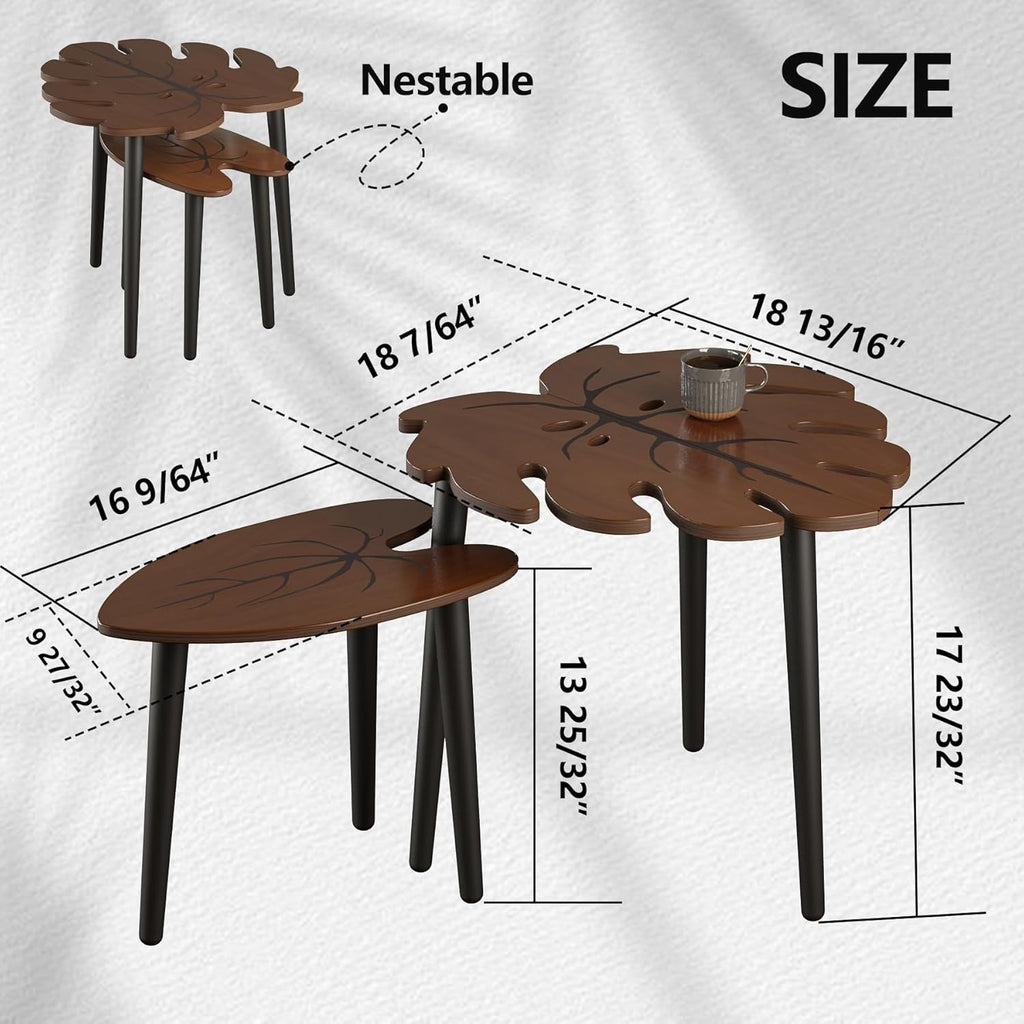 Leaf Nesting Tables Set of 2