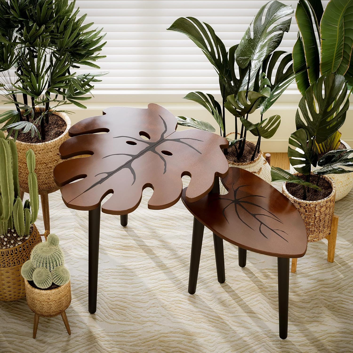 Leaf Nesting Tables Set of 2